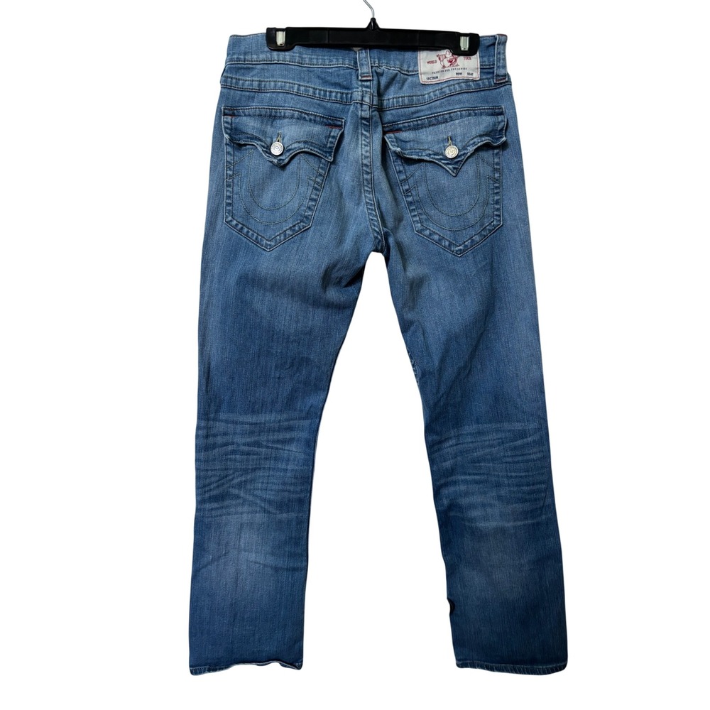 True Religion Ricky Relaxed Straight Leg Medium Wash Blue Jeans Mens 33 102026